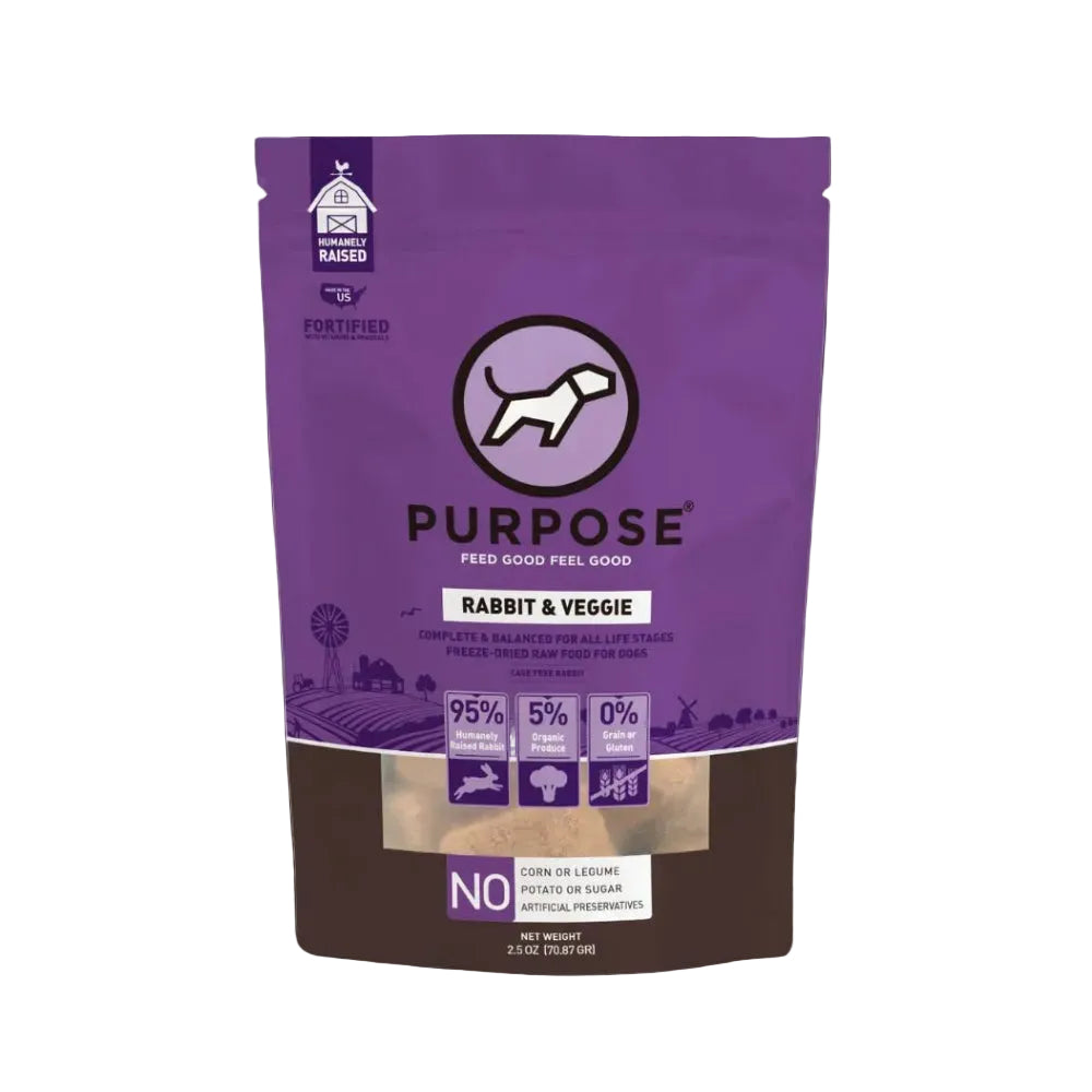Rabbit & Veggie Freeze-Dried Raw Dog Food 2.5oz