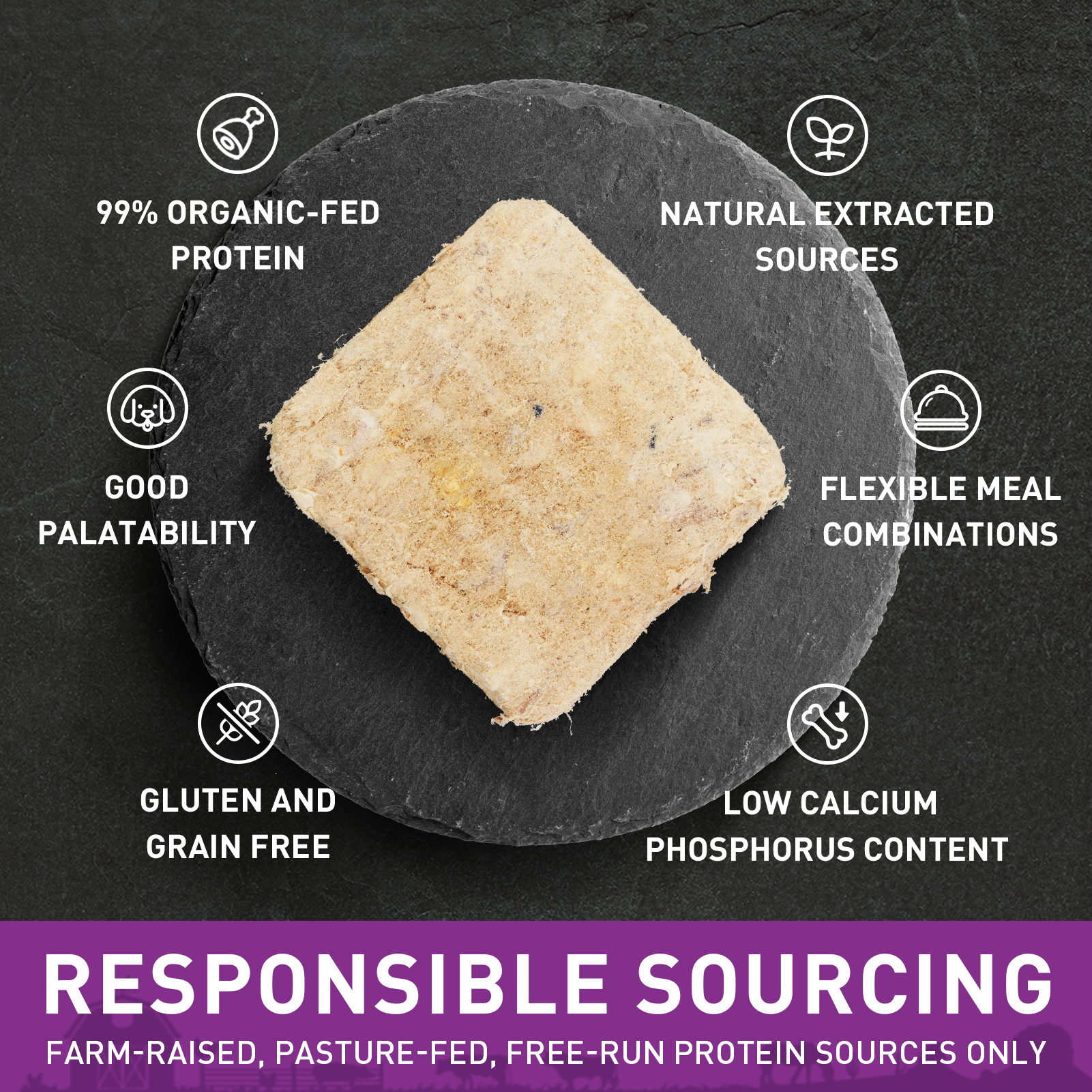 PURPOSE Freeze Dried Raw Dog Food - Turkey & Veggie Freeze-Dried 14 oz.