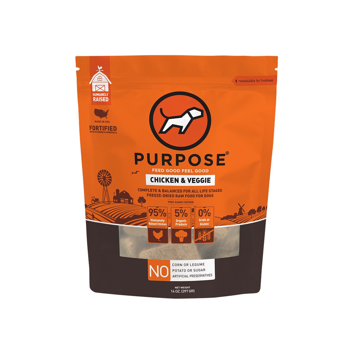 Chicken Veggie Freeze Dried Raw Dog Food