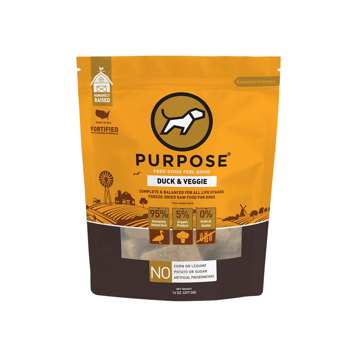 Duck Veggie Freeze Dried Raw Dog Food