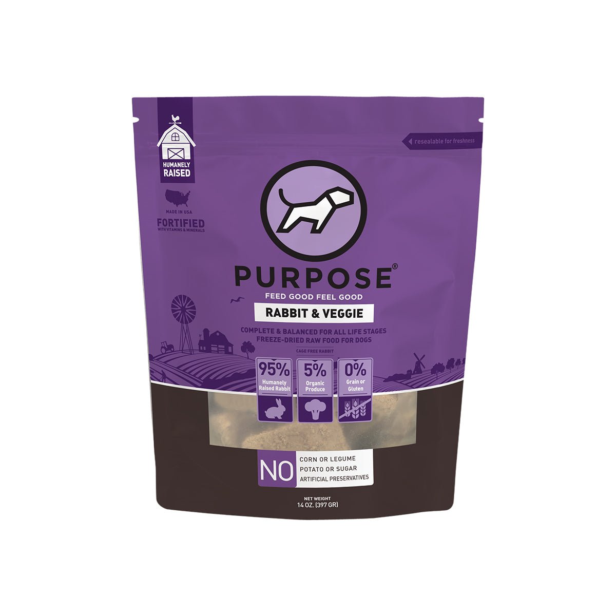 Rabbit Veggie Freeze Dried Raw Dog Food