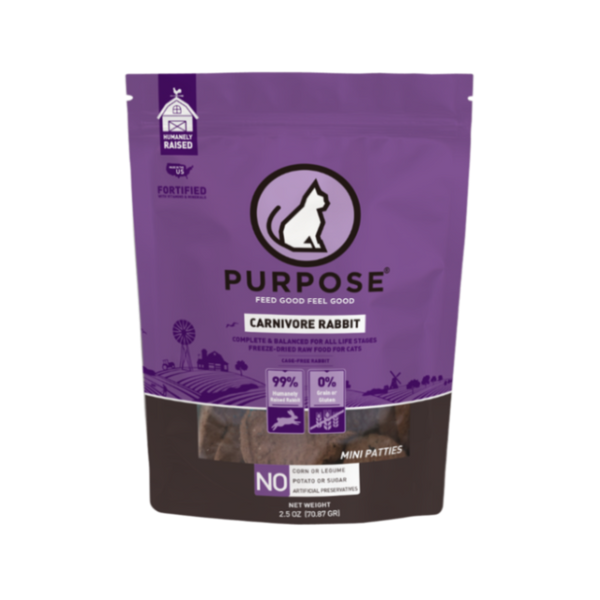 Carnivore Rabbit Patties Freeze-Dried Raw Cat Food 2.5 oz.